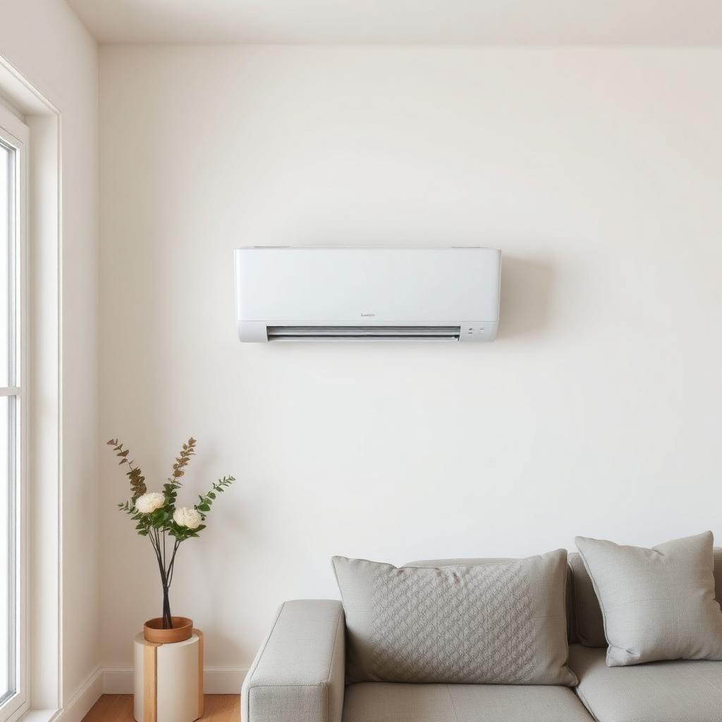 Airco-binnenunit gemonteerd door installateur